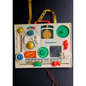 Vintage Fisher Price Activity Center 1989 Baby Sensory Toy 1125 Mattel Mexico